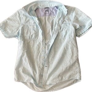 Izod Light Blue Casual Button-Down Shirt